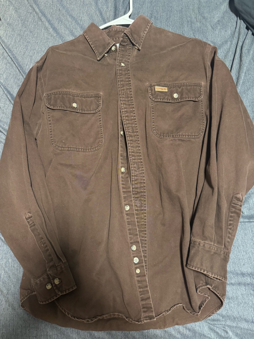Carhartt Brown Button-Up Work Shirt